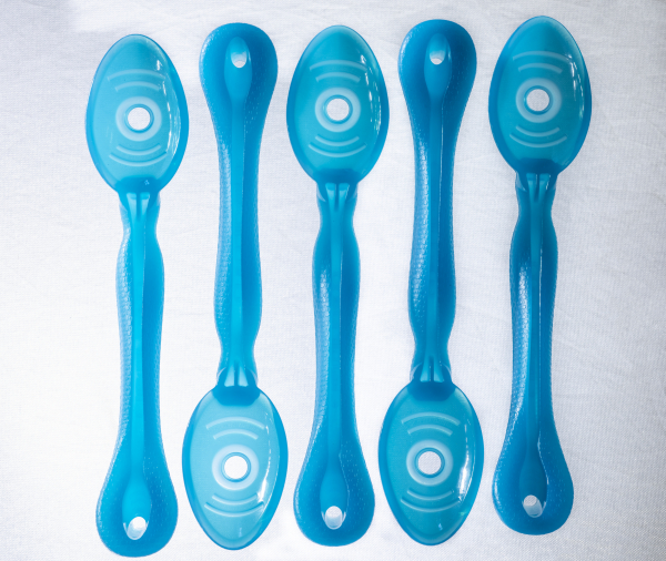 Injection molded plastic spoons